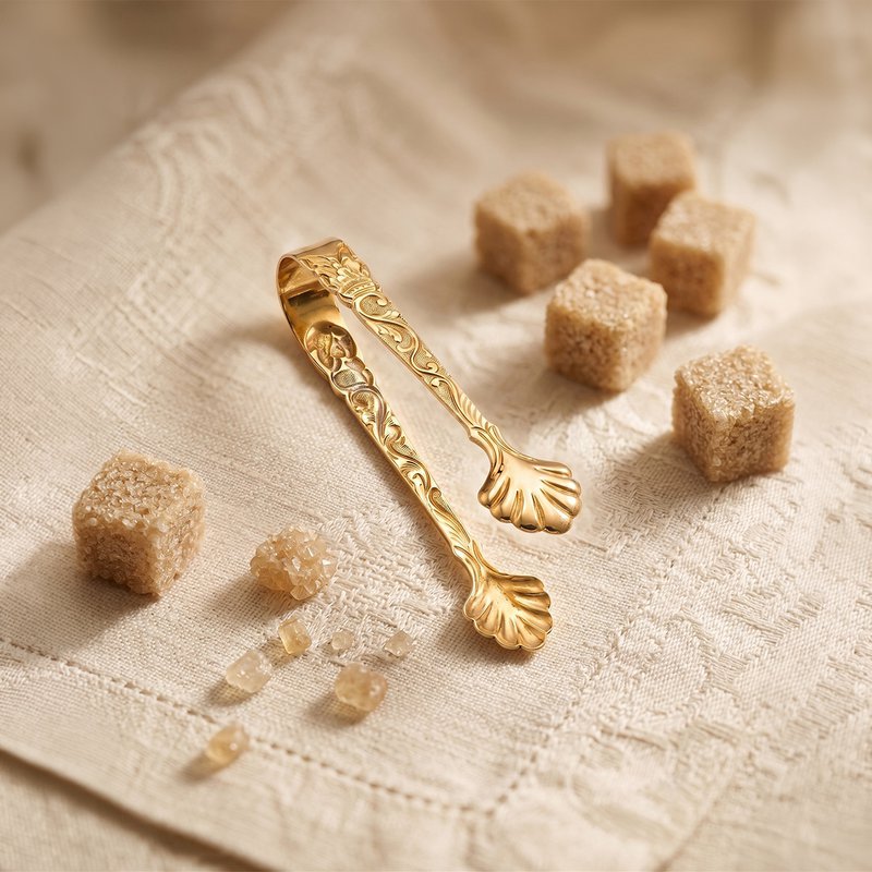 Pince à sucre dorée