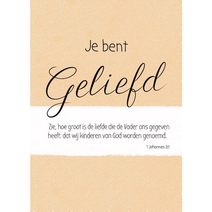 Christelijke kaart - Je bent geliefd