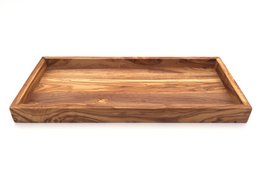 Rectangular shelf L. 37 cm Tray Top in olive wood