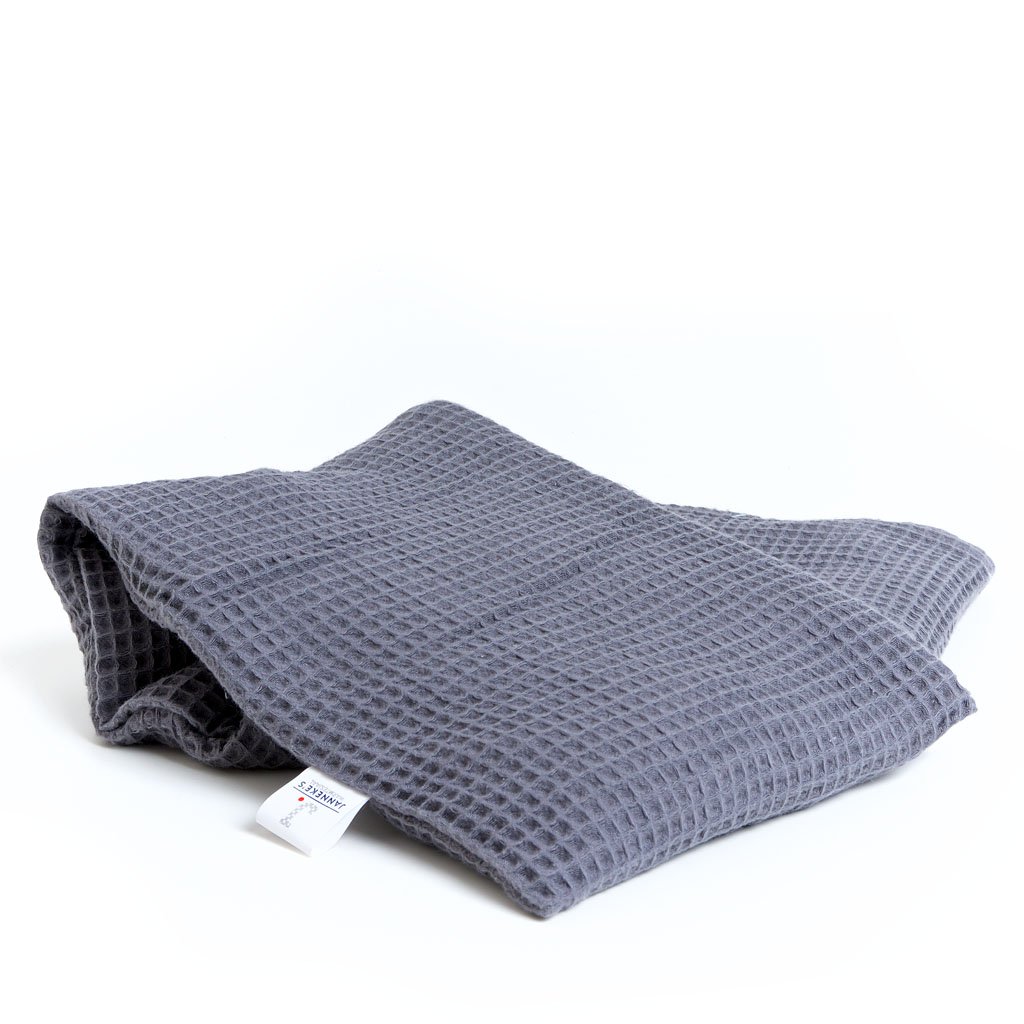 Wafelstof grijs | 70 cm | biologisch lijnzaad