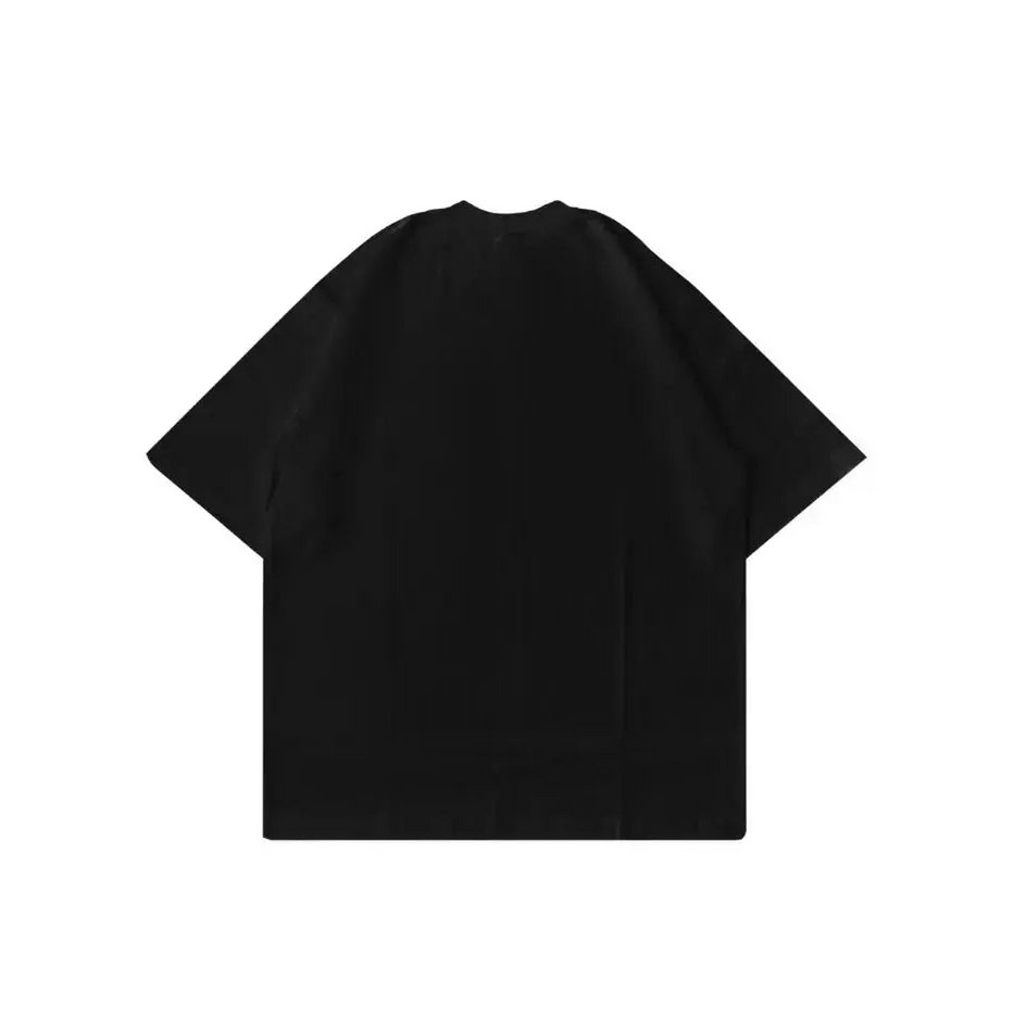 T-Shirt Nera 200gr Oversize Cotone Made in Italy No Excuse