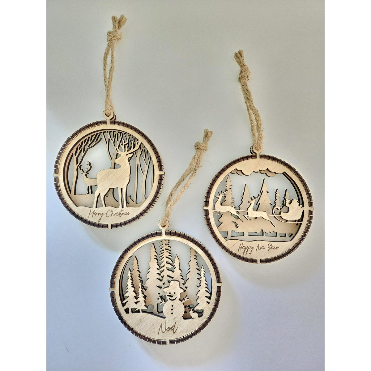 Set of 3 Christmas pendants