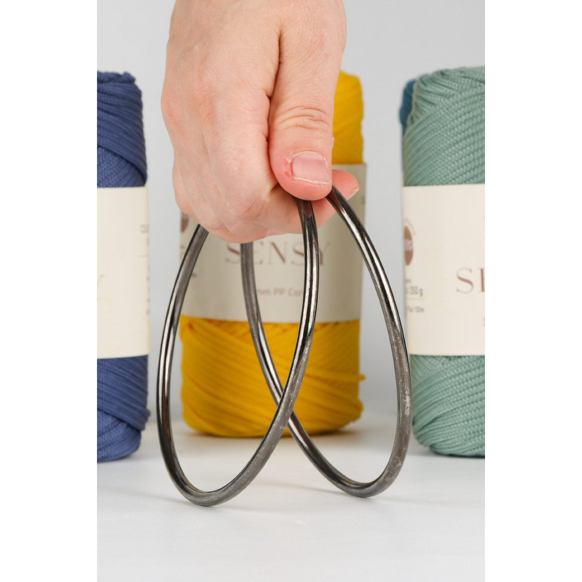 Maniglia per borsa in metallo - Forma rotonda