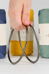 Maniglia per borsa in metallo - Forma rotonda