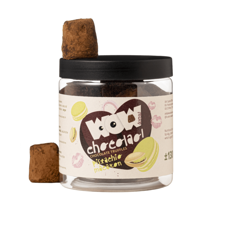 Pistachio Macaroon Chocolate Truffles - 130g Valentine Gifting Jar