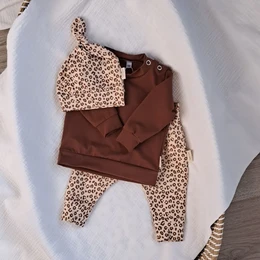 Baby hat mini leopard print