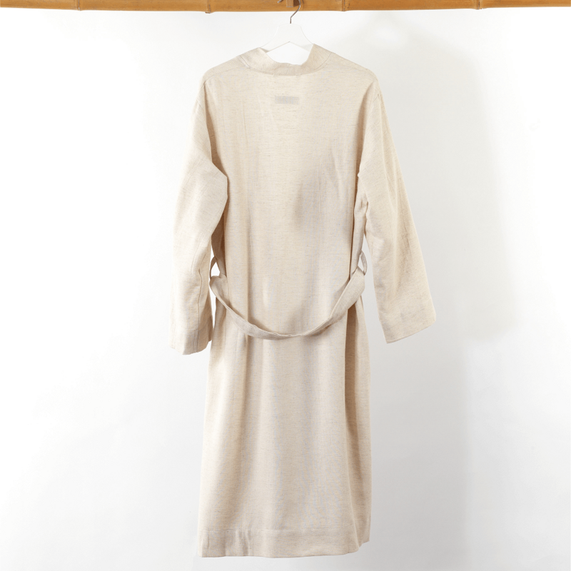Albornoz unisex de lino Knidos, natural