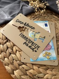 Money gift card - creative packaging for money gifts - financial injection, thank you & gift idea Thank you financial injection