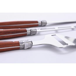 LAGUIOLE HERITAGE Set of 3 knives: for butter and cheese - Wooden box
