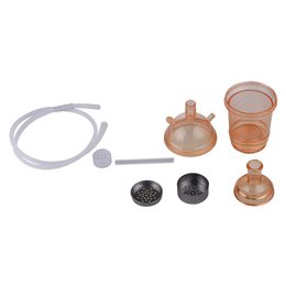 Shisha-Komplettset – ideal für Reisen, Strand, Festivals – Shisha mit Silikonschlauch, Zange, Wasserpfeife, komplettes modernes Acrylglas-Set