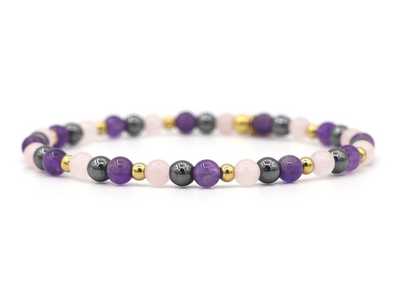 Natuursteen armband thinking of you, zilver of goud