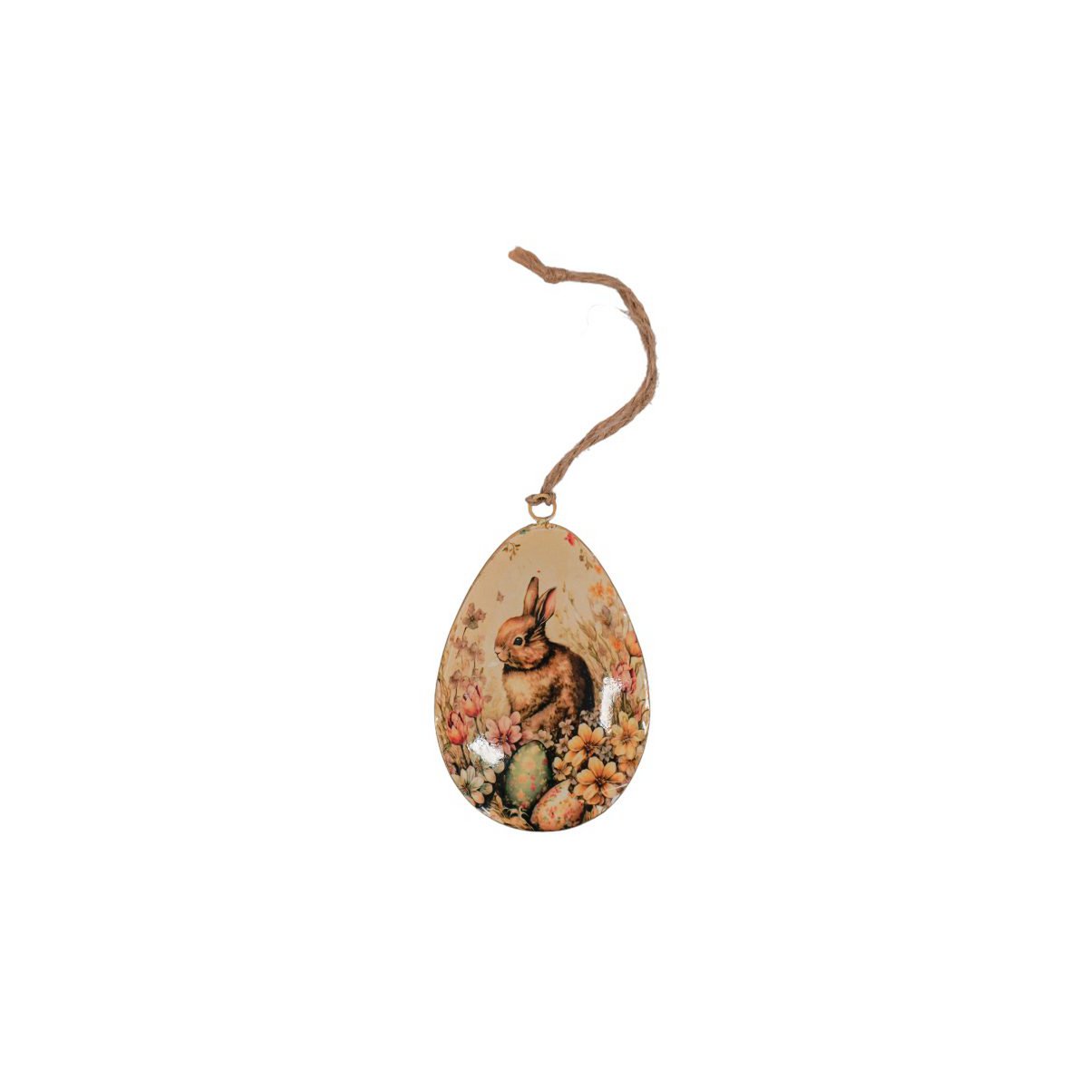 Uovo di Pasqua in metallo Vintage 10 cm Isabelle Rose