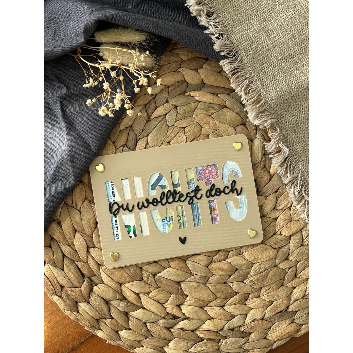 Money gift card - creative packaging for money gifts - financial injection, thank you & gift idea Thank you, you didn't want anything 2