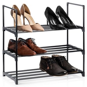 Schuhständer Metall Black 3-Level 57x28x55 cm