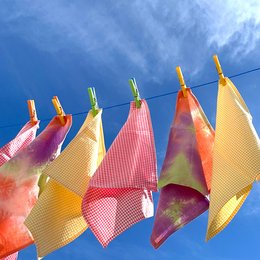 Kleine gelbe Gingham-Serviette – Sonne – 2er-Set