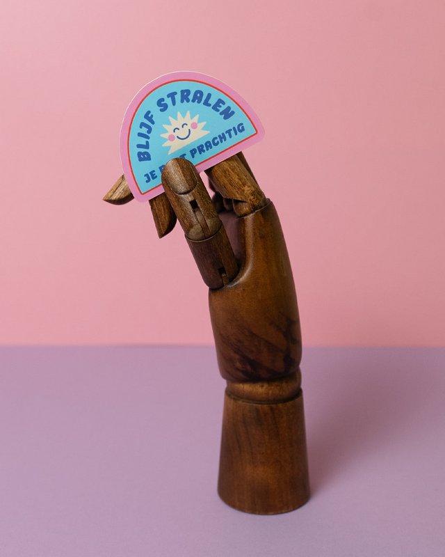 Sticker ‘Blijf Stralen’ - Glanzend