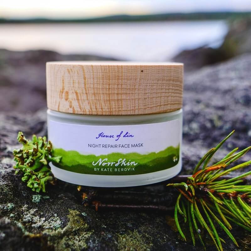Natural Night Repair Gezichtsmasker - Natuurlijke, veganistische en schone, door schoonheid gecertificeerde Scandinavische huidverzorging