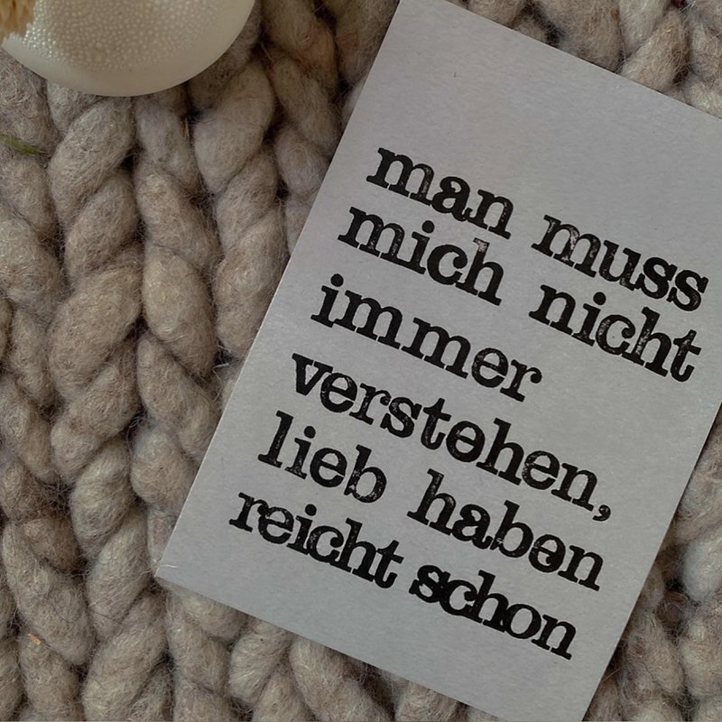 Stemplet postkort "lieb haben"