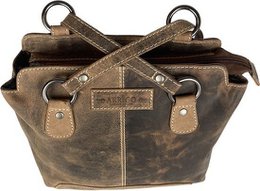 Theft -proof backpack Cognac -colored