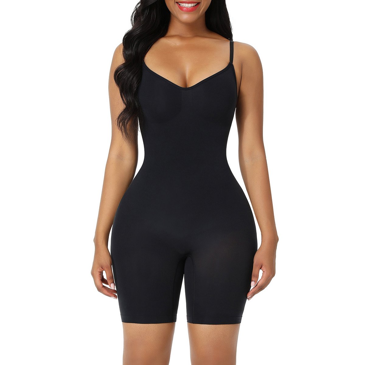 Sculpting Bodysuit Shapewear - Mid Thigh - Nude