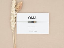 Morse code armband Oma (zilver,rosé goud,goud)