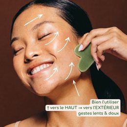 Juego de 11 + 1 gratis - Gua Sha de piedra de jade verde con tapa