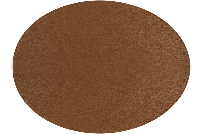 Dækkeserviet TRUDO - oval - vegansk læder - 33x45 cm