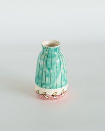 Hand-Painted Ceramic Mini Vases - Set of 3