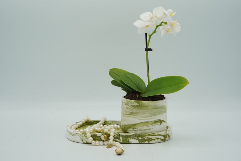 Lille tom krukke - Marble-Look