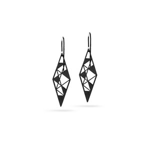 Oorbellen "Rhombus Little" | zwart