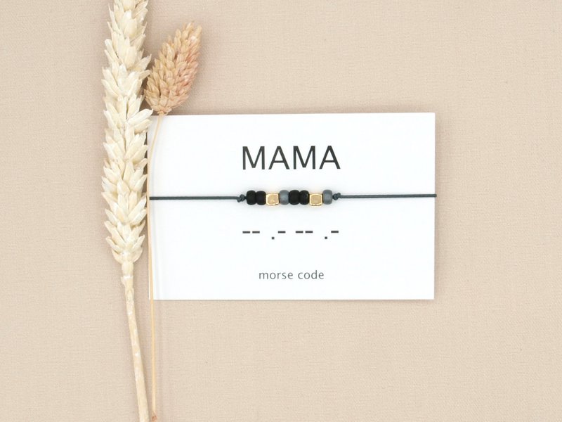 Morse code armband Mama (zilver,rosé goud,goud)