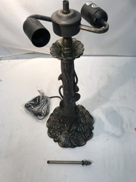 Duża lampa stołowa Tiffany gumowa podstawa średnica 40 cm Belle Amber seria LG232320