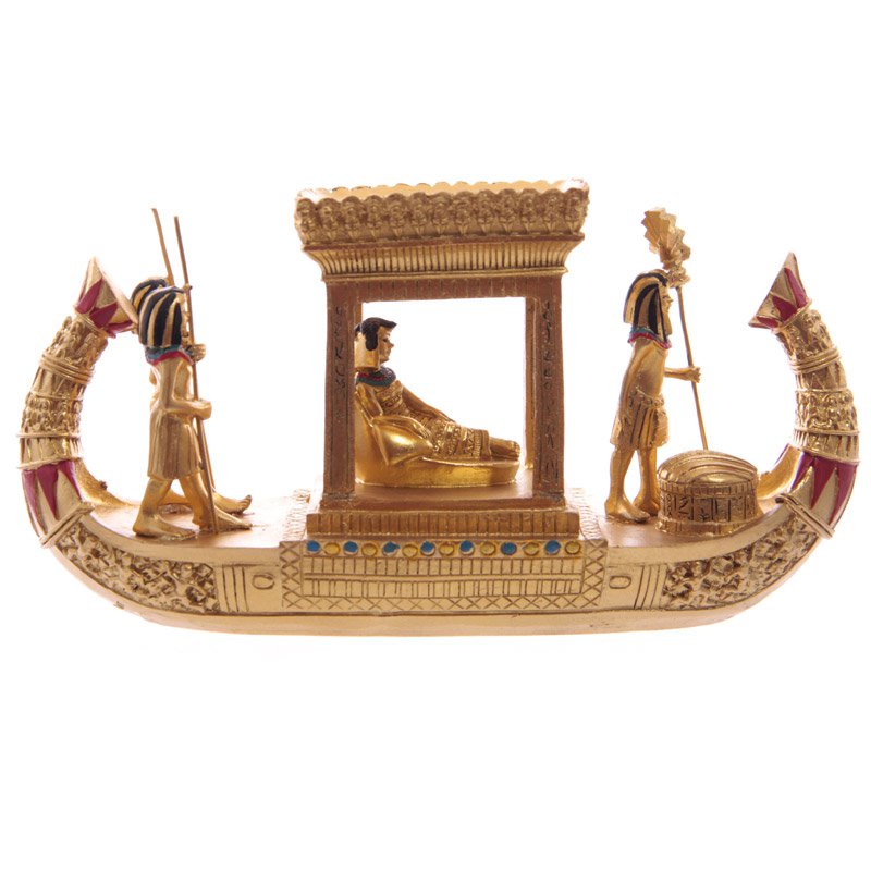 Goldenes ägyptisches Baldachin-Boot