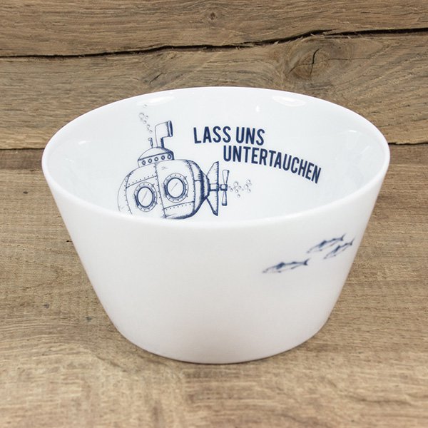 Cuenco de porcelana sumergir