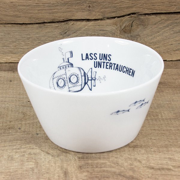 Cuenco de porcelana sumergir