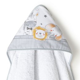 SET TOALLA DE BAÑO + DOU-DOU - MOD. ERIZO - GRIS