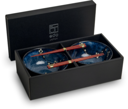 Edo Hanablue Pokébowlset, 17x9cm, 2 pers., giftbox