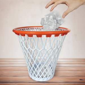 Mad Monkey - Trash Can Basketball Hoop, Waste Paper Basket Basketball, Basketball Decoration for Room, Gifts for Boys