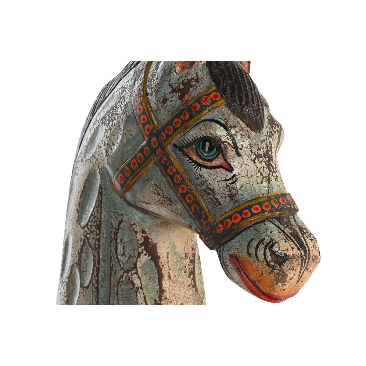 IRON HANDLE FIGURE 24X12X35 AGED HORSE FD201906