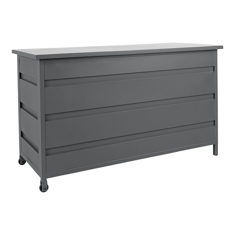 Cassis Cushion Box  - Cushion Box, aluminum, grey, medium, 130x60x75 cm, 450 L