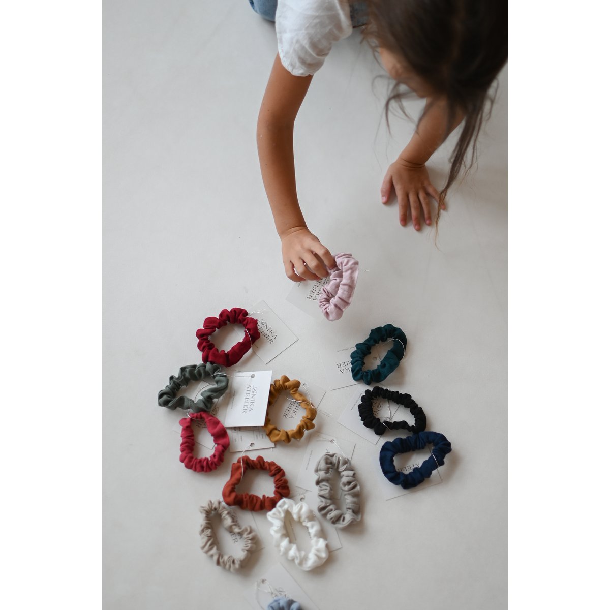 Kein Plastik. Elastische Leinen-Haargummis – Leinen-Haargummi