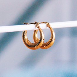 Rustfri bøjle 19mm "bred" - guld