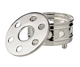 EDZARD warmer Lydia, for tealight, removable lid, heavy silver plated, diameter 13 cm