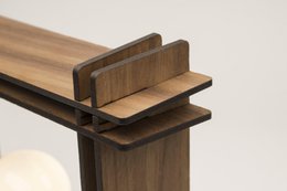 Hashtag LAMP No. 1 carré noyer – Lampe de table dimmable minimaliste - Cadeau de Noël