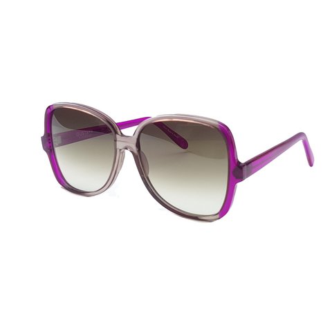 Große Abgerundete Sonnenbrille - G110 - Translucent Purple - Clear