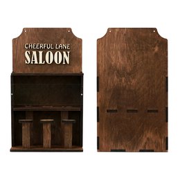Mangeoire à oiseaux en bois « Saloon », décor élégant de jardin et de balcon, cadeau pour les amoureux des oiseaux