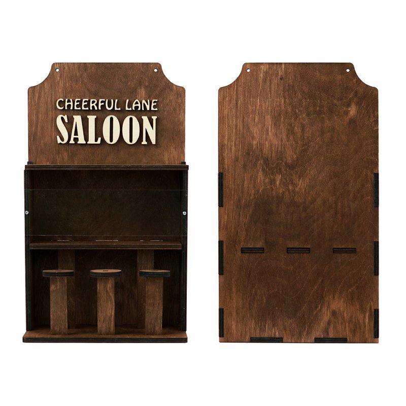 Mangeoire à oiseaux en bois « Saloon », décor élégant de jardin et de balcon, cadeau pour les amoureux des oiseaux
