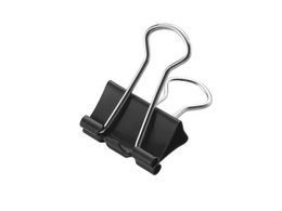 Fermacarte Westcott nero 19mm scatola di metallo da 12 pezzi