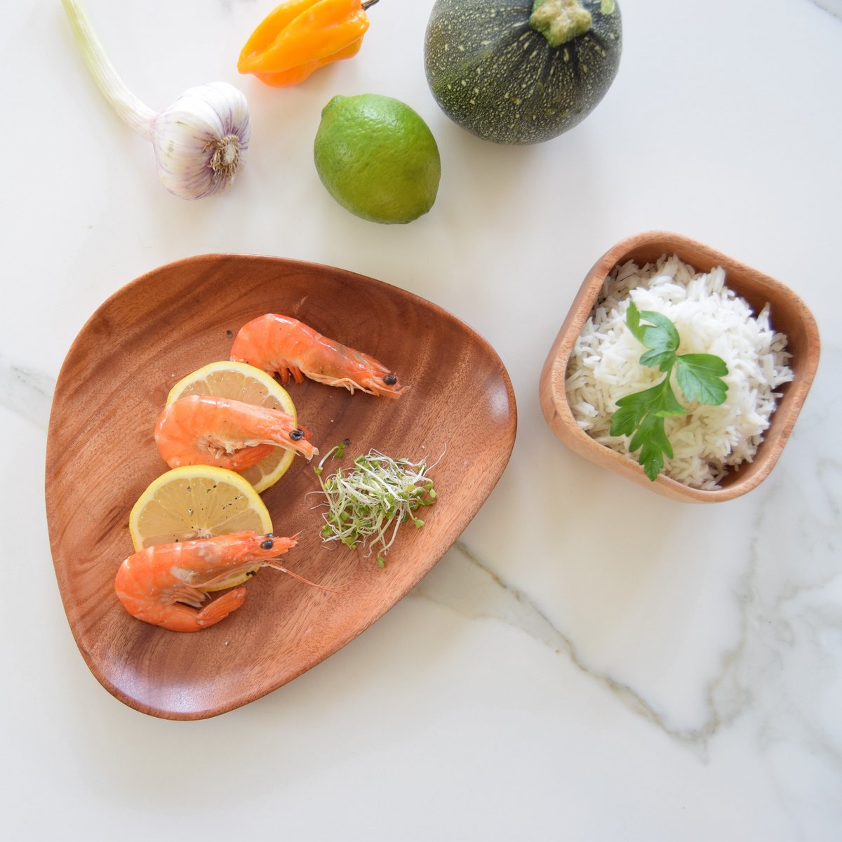 Handmade Tableware - Square Bowl 10x10 cm - Eco-friendly - Khaya wood