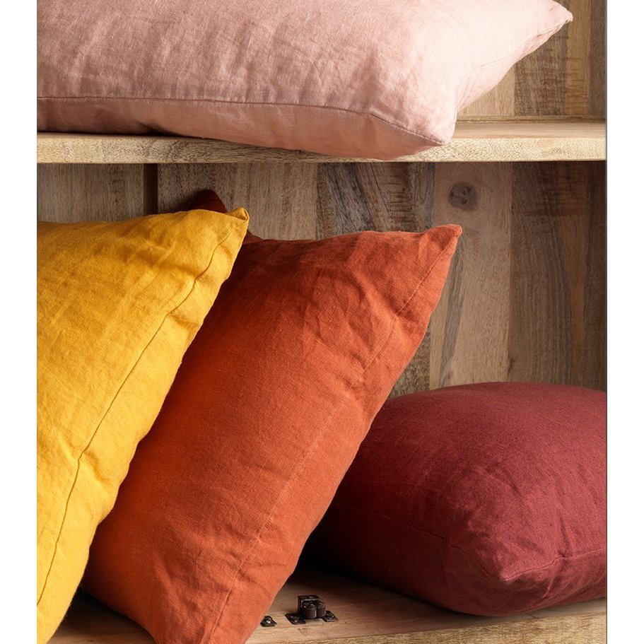 Dutch Decor LINN - Cushion 45x45 cm - Golden Glow - yellow-ochre